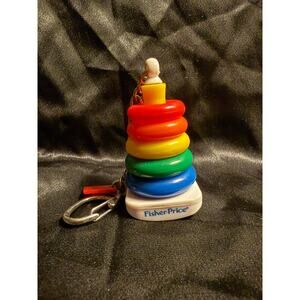 Vintage 2001 Fisher Price Rock a Stack Basic Fun Keychain